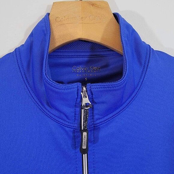 Calvin Klein Performance Jacket Full Zip Activewear Womens Small Blue‎ Black - Picture 4 of 9